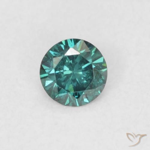 0.07ct Натуральный Зеленый Бриллиант, Круглый, Чистота VS