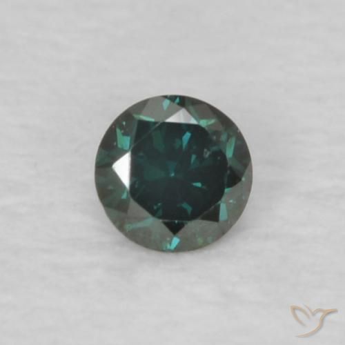 0.05ct Натуральный Зеленый Бриллиант, Круглый, Чистота VVS
