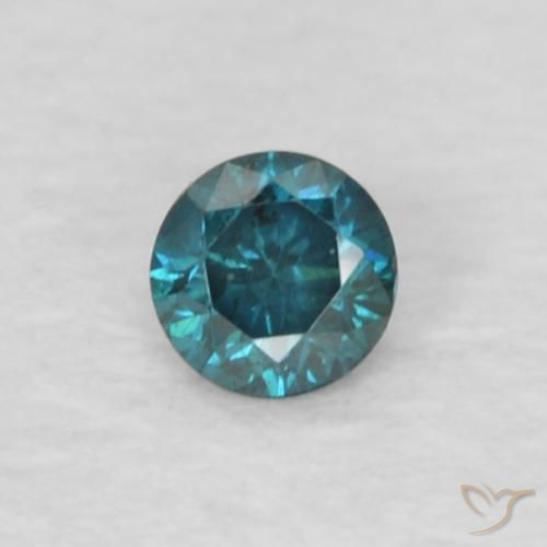 0.04ct Натуральный Синий / Голубой Бриллиант, Круглый, Чистота VVS