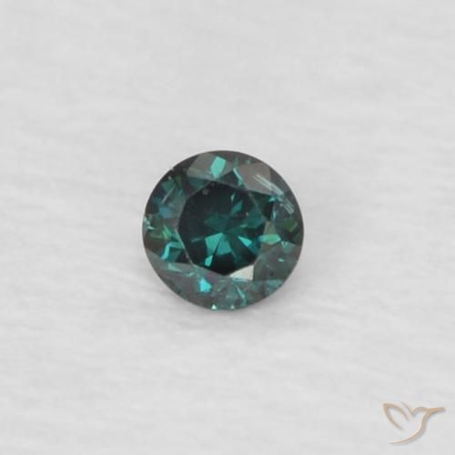 0.03ct Натуральный Зеленый Бриллиант, Круглый, VVS-VS