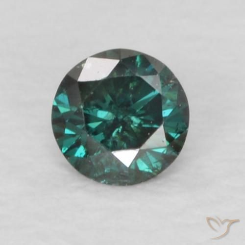 0.08ct Натуральный Зеленый Бриллиант, Круглый, VVS-VS