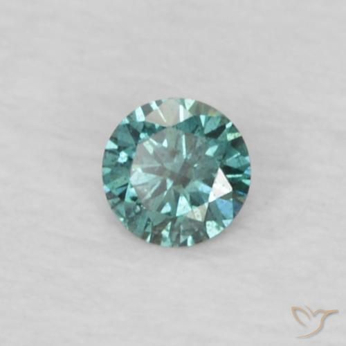 0.03ct Натуральный Зеленый Бриллиант, Круглый, Чистота VS