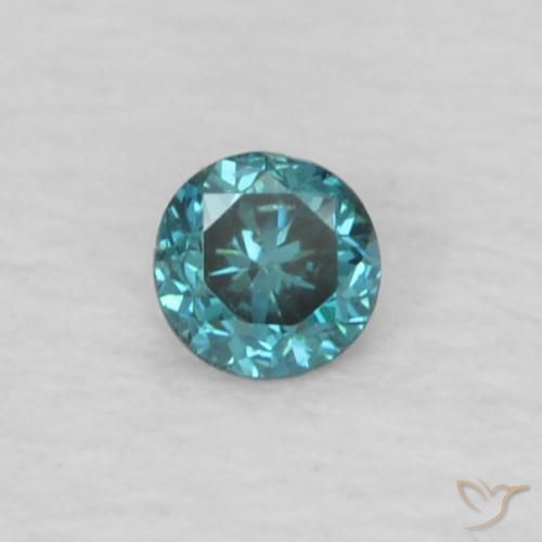 0.04ct Натуральный Синий / Голубой Бриллиант, Круглый, Чистота VS