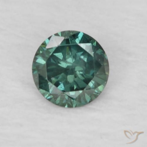 0.06ct Натуральный Зеленый Бриллиант, Круглый, Чистота VS