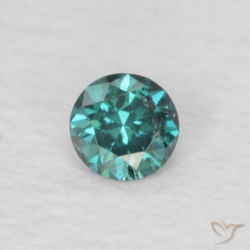 0.03ct Натуральный Зеленый Бриллиант, Круглый, Чистота VS