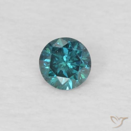 0.03ct Натуральный Синий / Голубой Бриллиант, Круглый, Чистота VS