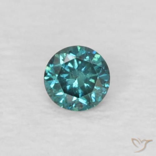 0.04ct Натуральный Синий / Голубой Бриллиант, Круглый, Чистота VS