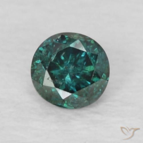 0.08ct Натуральный Зеленый Бриллиант, Круглый, Чистота VS