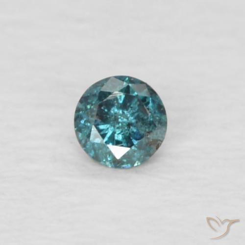 0.03ct Натуральный Зеленый Бриллиант, Круглый, VVS-VS