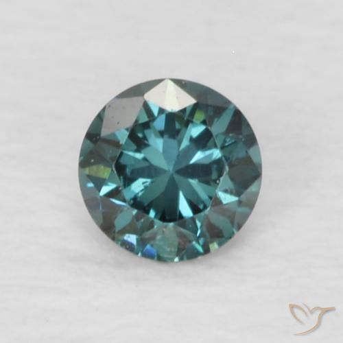 0.08ct Натуральный Зеленый Бриллиант, Круглый, VVS-VS