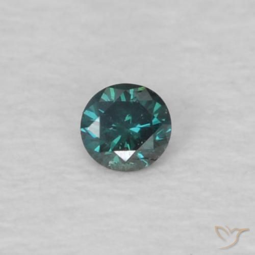 0.03ct Натуральный Зеленый Бриллиант, Круглый, Чистота VVS