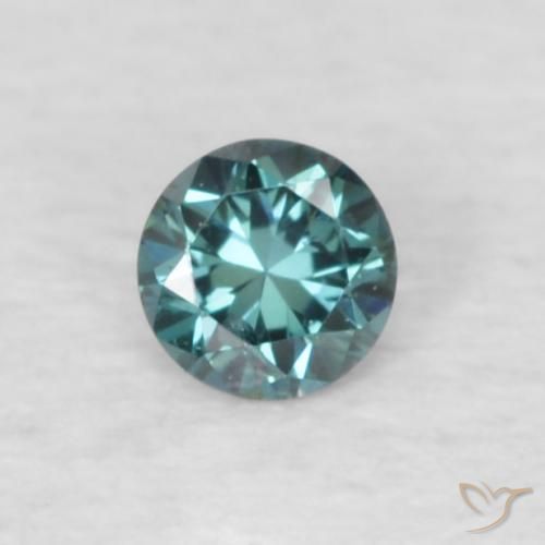 0.05ct Натуральный Синий / Голубой Бриллиант, Круглый, Чистота VVS