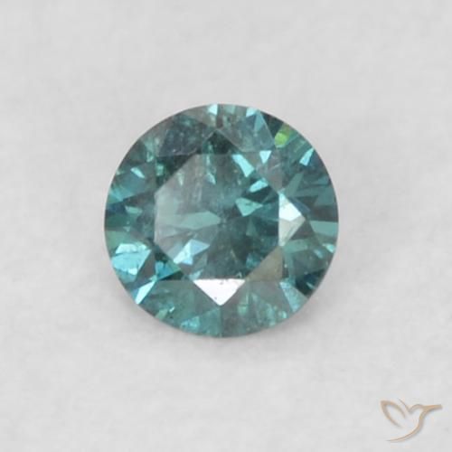 0.02ct Натуральный Синий / Голубой Бриллиант, Круглый, Чистота VS