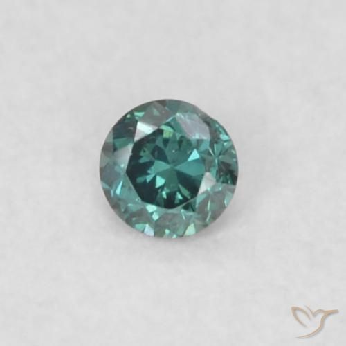 0.02ct Натуральный Зеленый Бриллиант, Круглый, Чистота VS