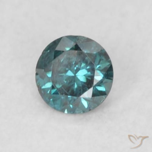 0.02ct Натуральный Синий / Голубой Бриллиант, Круглый, Чистота VS