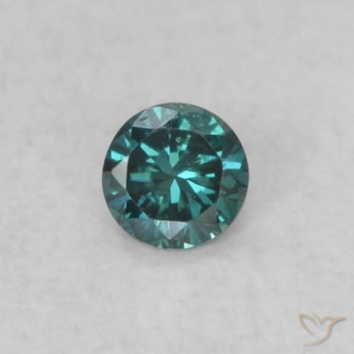 0.03ct Натуральный Синий / Голубой Бриллиант, Круглый, Чистота VS