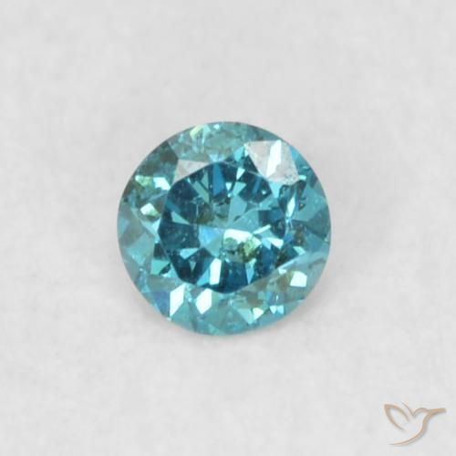 0.05ct Натуральный Синий / Голубой Бриллиант, Круглый, Чистота VS