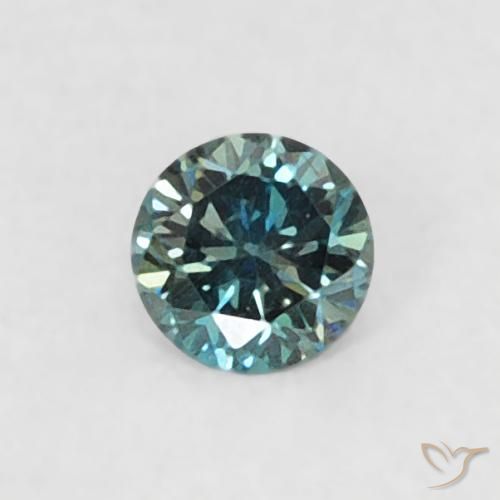 0.04ct Натуральный Зеленый Бриллиант, Круглый, VVS-VS