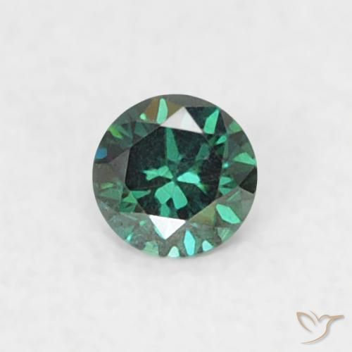 0.05ct Натуральный Зеленый Бриллиант, Круглый, VVS-VS