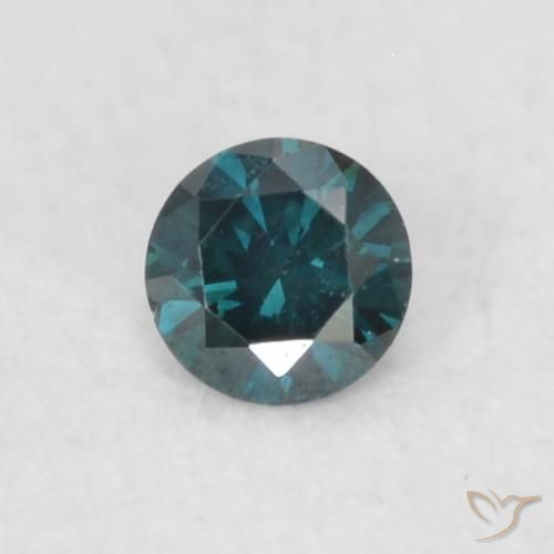 0.04ct Натуральный Синий / Голубой Бриллиант, Круглый, VVS-VS