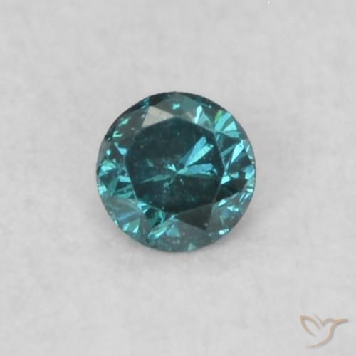 0.05ct Натуральный Синий / Голубой Бриллиант, Круглый, Чистота VS