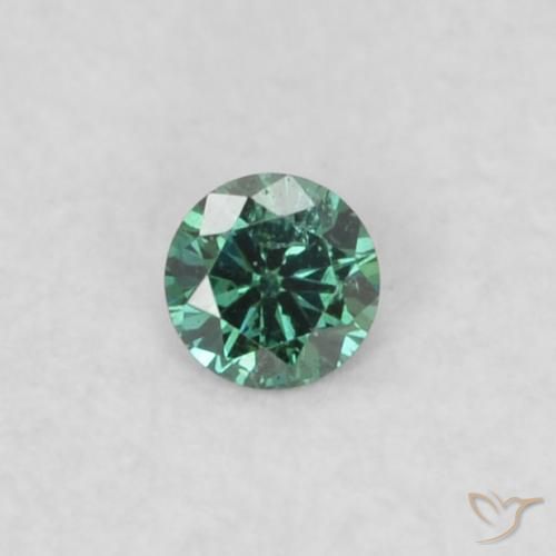 0.02ct Натуральный Зеленый Бриллиант, Круглый, Чистота VS