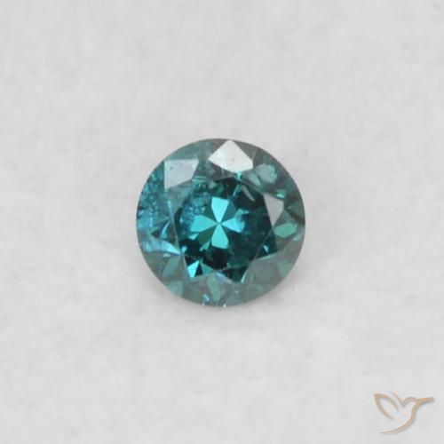 0.02ct Натуральный Синий / Голубой Бриллиант, Круглый, Чистота VS
