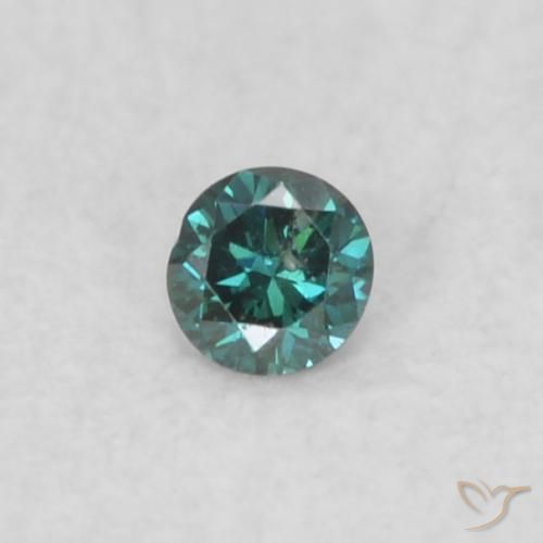 0.02ct Натуральный Зеленый Бриллиант, Круглый, VS-SI
