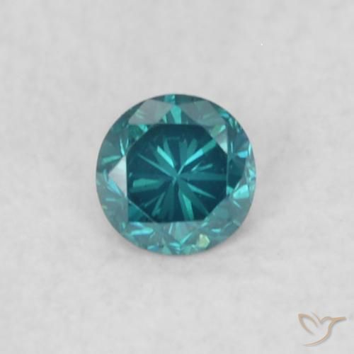 0.04ct Натуральный Синий / Голубой Бриллиант, Круглый, Чистота VS