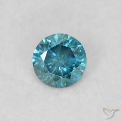 0.04ct Натуральный Синий / Голубой Бриллиант, Круглый, Чистота VS
