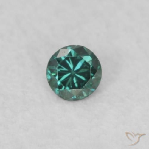 0.02ct Натуральный Зеленый Бриллиант, Круглый, Чистота VS