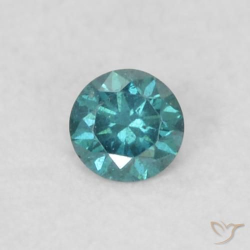 0.03ct Натуральный Синий / Голубой Бриллиант, Круглый, Чистота VS