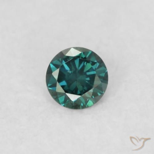 0.02ct Натуральный Зеленый Бриллиант, Круглый, Чистота VS