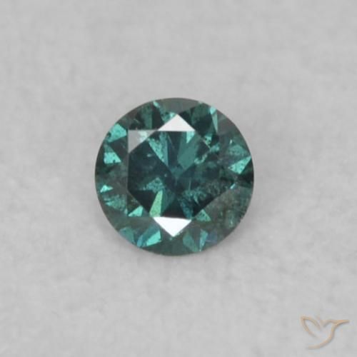 0.04ct Натуральный Зеленый Бриллиант, Круглый, Чистота VS