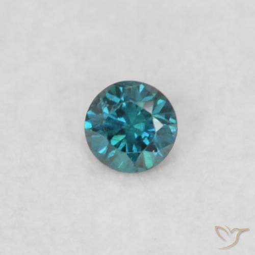 0.02ct Натуральный Синий / Голубой Бриллиант, Круглый, Чистота VS
