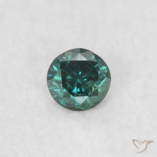0.03ct Натуральный Зеленый Бриллиант, Круглый, Чистота VS