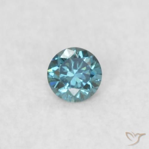 0.02ct Натуральный Синий / Голубой Бриллиант, Круглый, Чистота VS