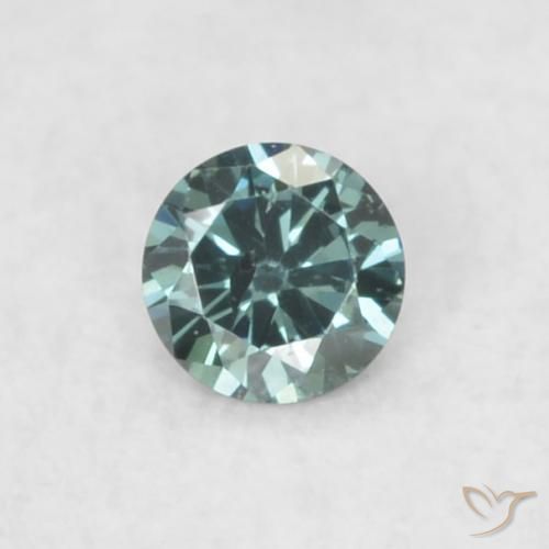 0.03ct Натуральный Синий / Голубой Бриллиант, Круглый, Чистота VS