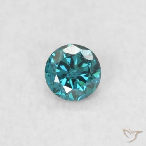 0.02ct Натуральный Синий / Голубой Бриллиант, Круглый, Чистота VS
