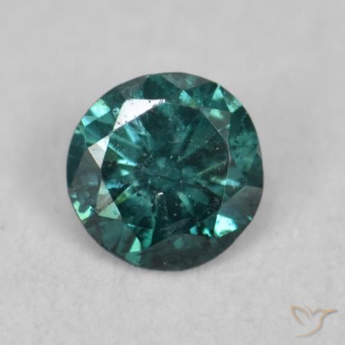 0.08ct Натуральный Зеленый Бриллиант, Круглый, VVS-VS