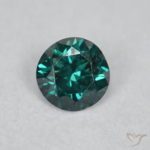 0.04ct Натуральный Зеленый Бриллиант, Круглый, VVS-VS