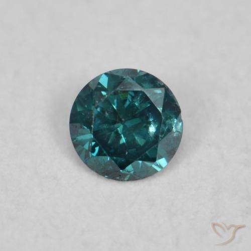 0.04ct Натуральный Зеленый Бриллиант, Круглый, VVS-VS