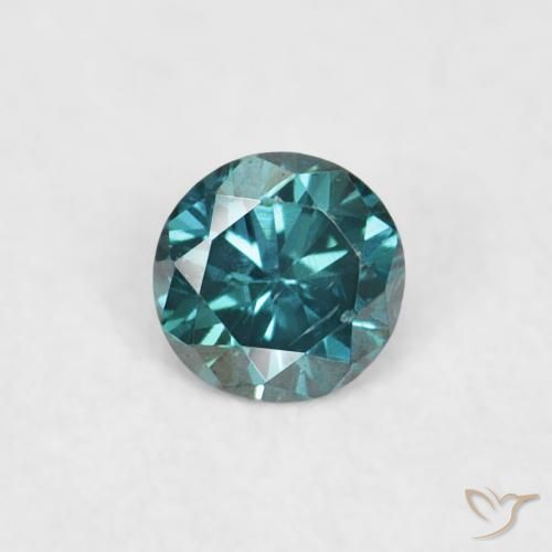 0.04ct Натуральный Зеленый Бриллиант, Круглый, VVS-VS