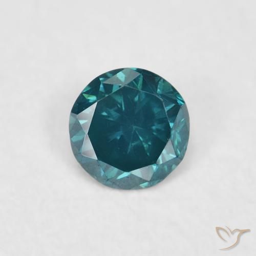 0.05ct Натуральный Синий / Голубой Бриллиант, Круглый, VVS-VS