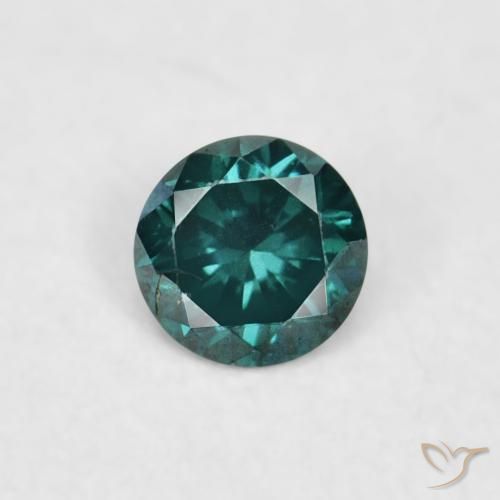 0.04ct Натуральный Зеленый Бриллиант, Круглый, VVS-VS