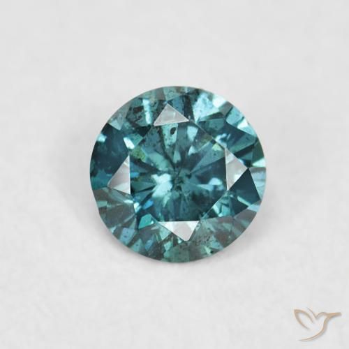 0.05ct Натуральный Зеленый Бриллиант, Круглый, VVS-VS