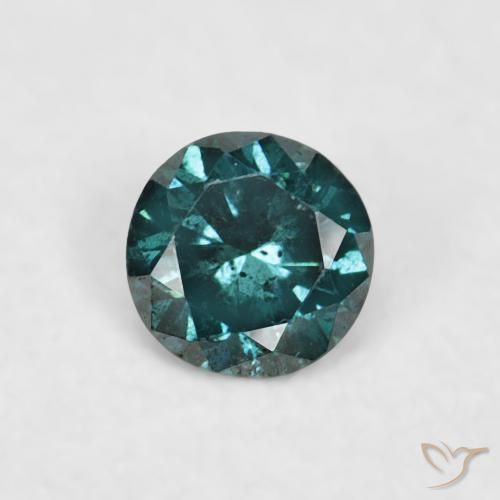 0.04ct Натуральный Зеленый Бриллиант, Круглый, VVS-VS