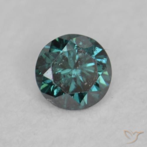 0.03ct Натуральный Синий / Голубой Бриллиант, Круглый, VVS-VS