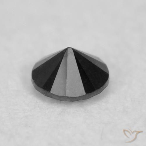 0.02 карата, натуральный Черный Бриллиант, Круглый, Непрозрачный