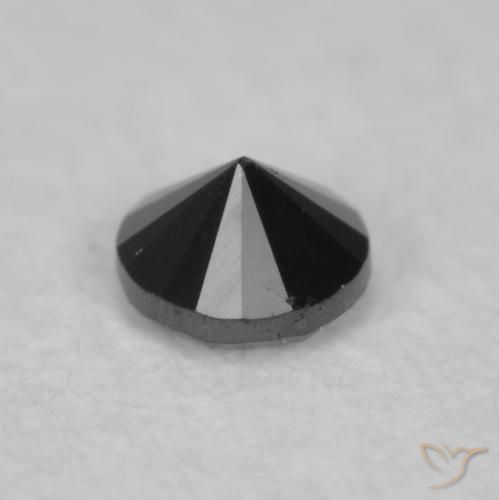 0.03 карата, натуральный Черный Бриллиант, Круглый, Непрозрачный